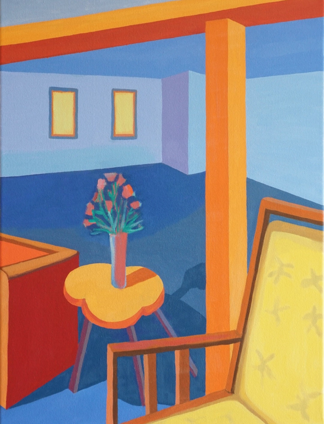 Room with yellow chair